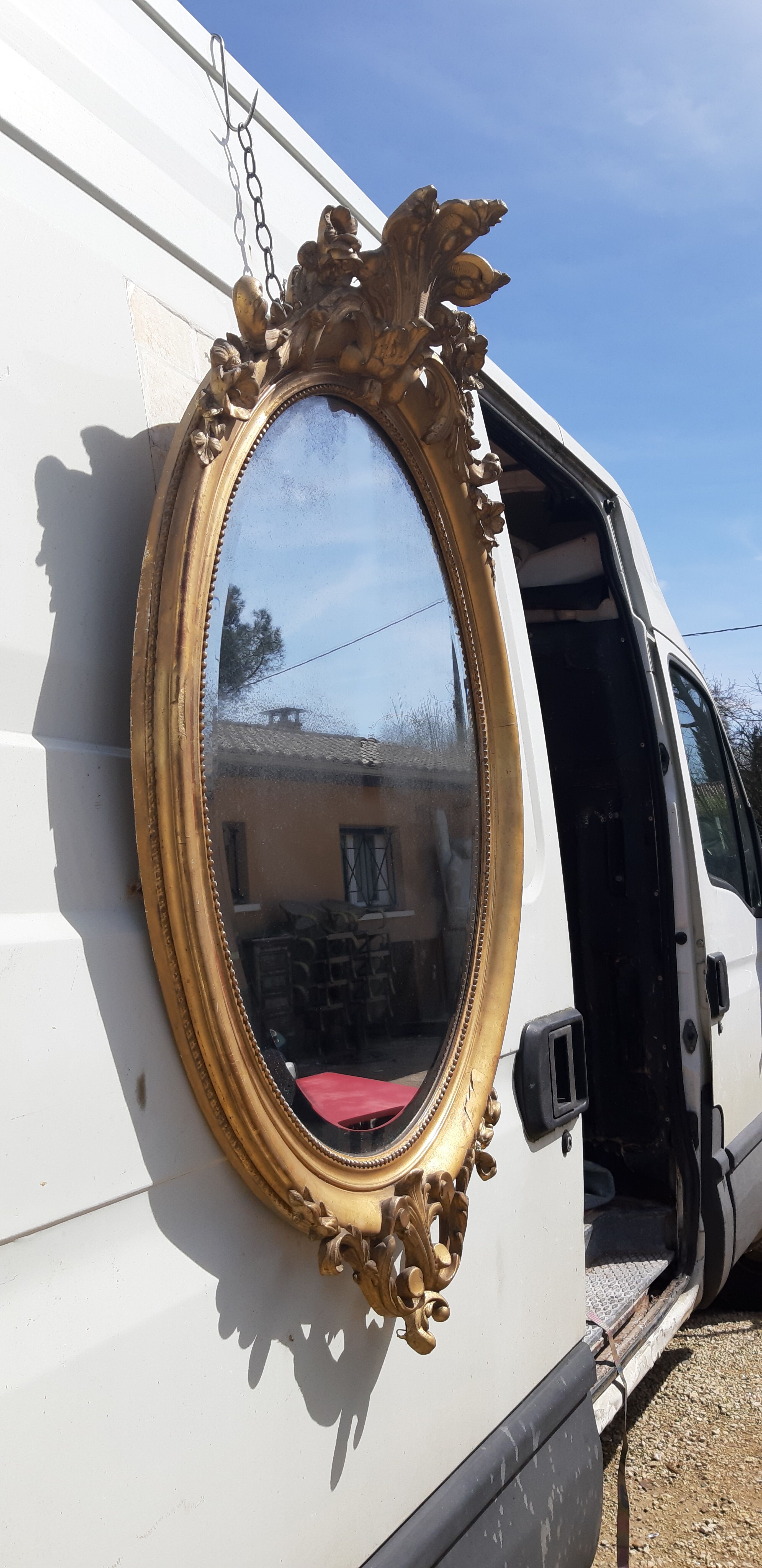 Mirror golden 19th