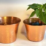 HAMMERED COPPER CACHE-POTS 1960s