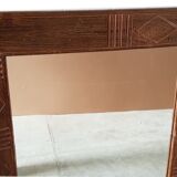Old mirror with teak frame