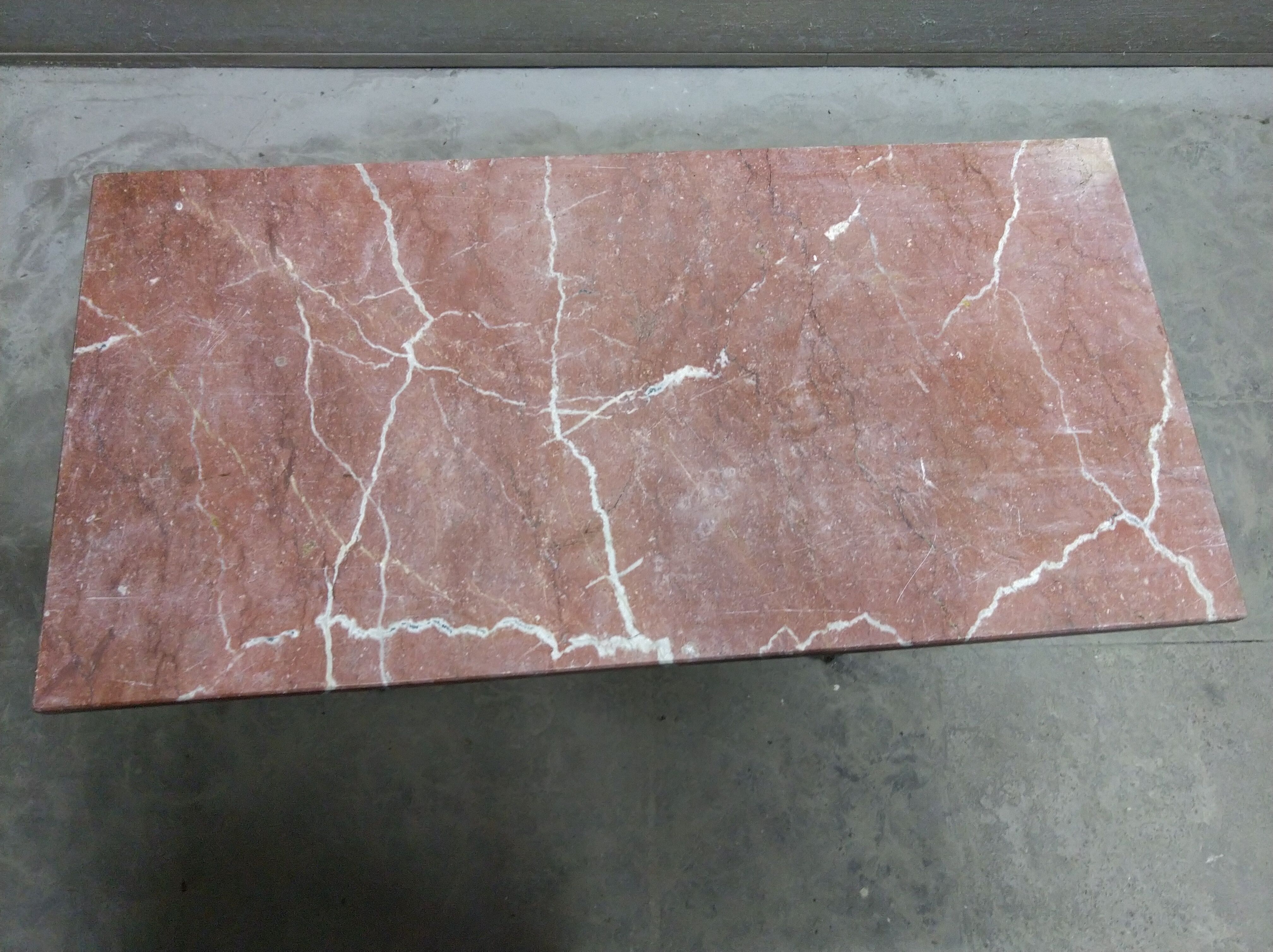 Cast iron and marble peddler's table