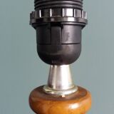 Lamp, turned wooden base