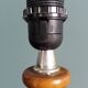 Lampe, pied en bois tourné