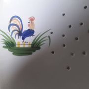 Pornic earthenware drainer model Coq hollow feet