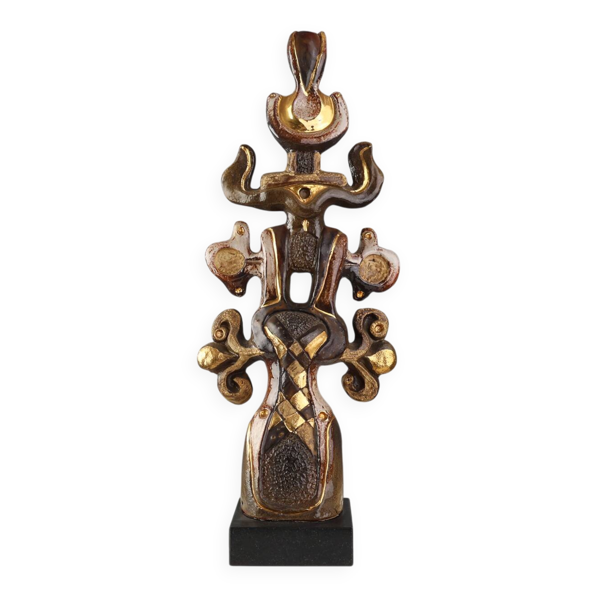 Totem signed and numbered by Elisabeth Vandeweghe for Perignem, Belgium, 19