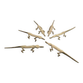 Crocodile brass knife rests