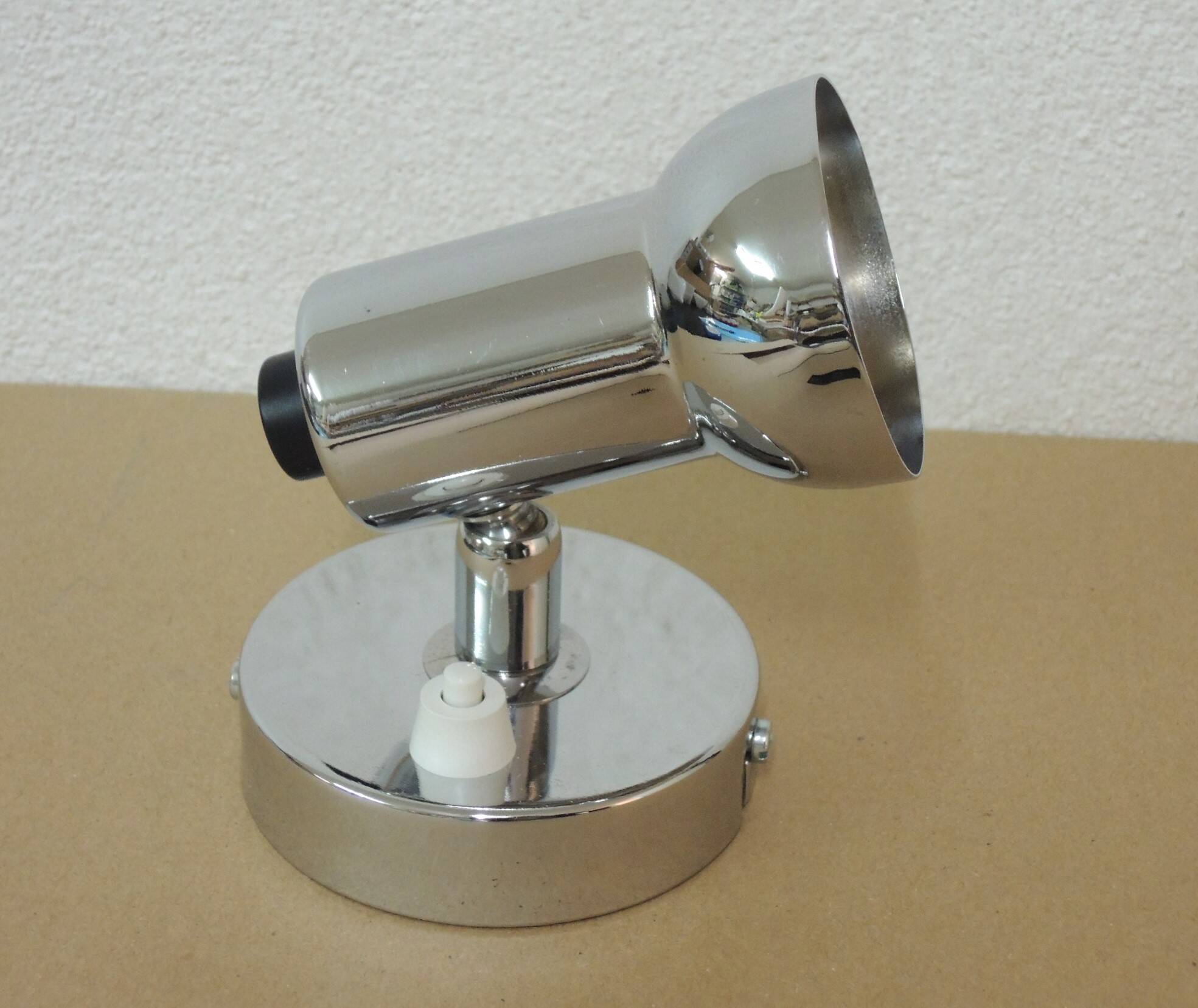 Small chrome wall light