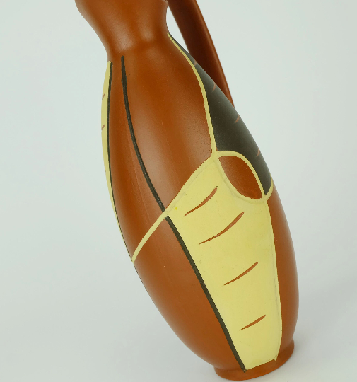 Vase sawa keramik 1950s organic shape and decor model 320-20