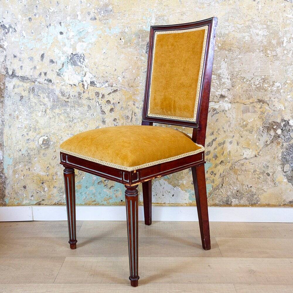 Set of Spanish Louis XVI Style Side Chairs, 1940s