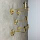 5 appliques dorées LedsC4 en laiton