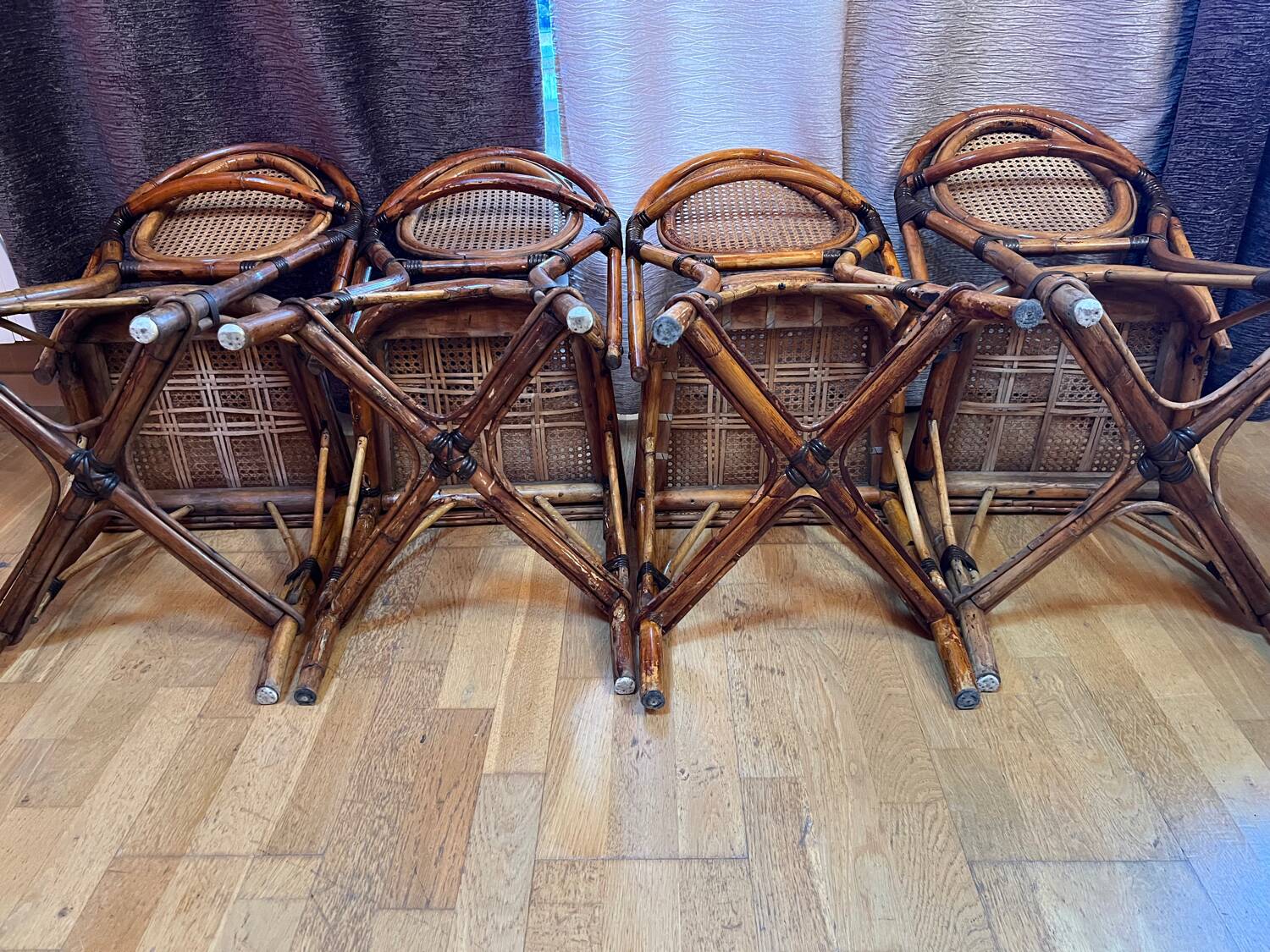 Chaises bistrot rotin
