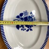 Plat de service fleur bleu  Luneville KG