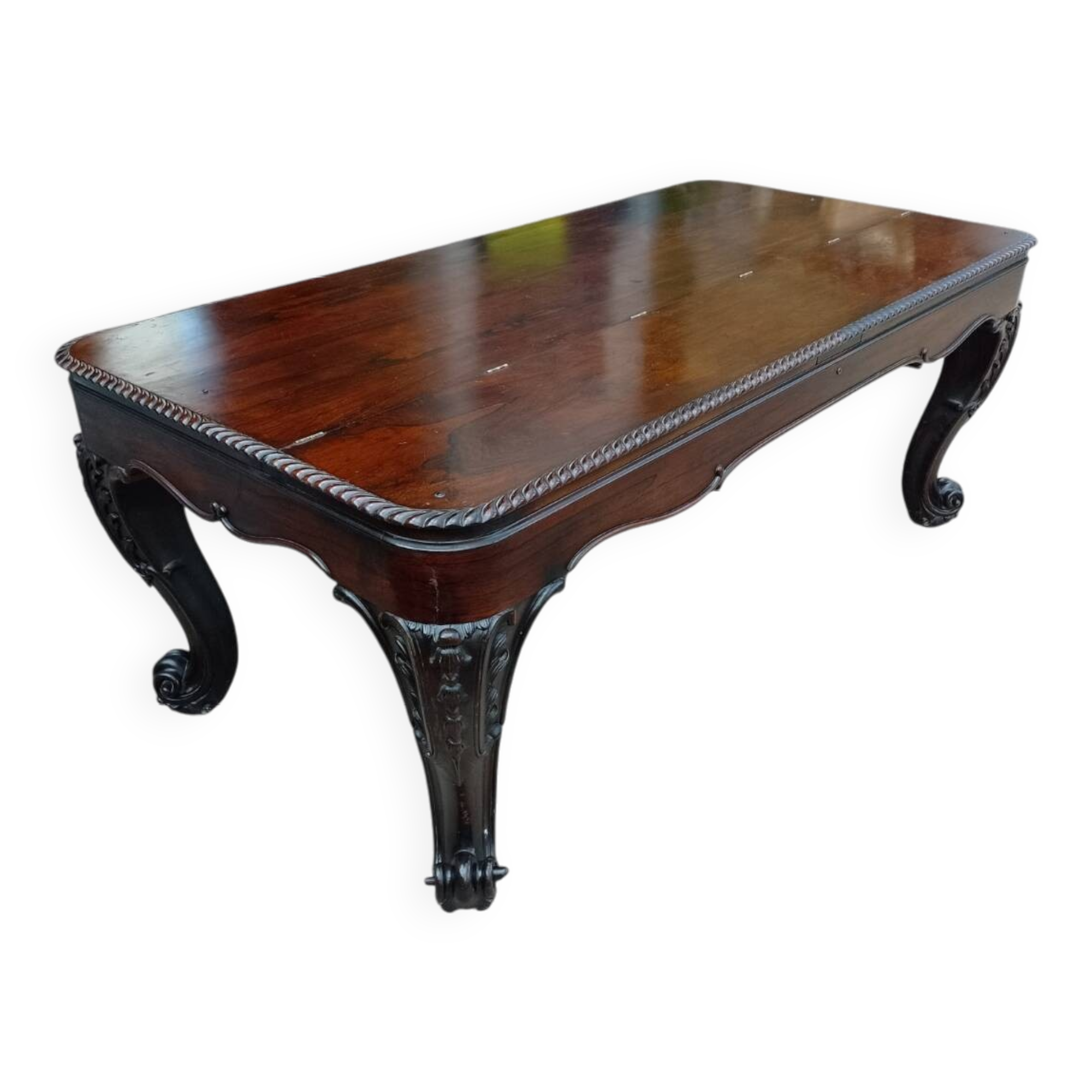 Large Louis XV style mahogany desk, 19th century