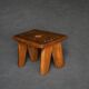Modern Danish Wabi Sabi Stool in Solid Elm, Scandinavia, 1960s