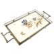 Art Nouveau tray, silver-plated brass, white porcelain, Austria, early 20th century