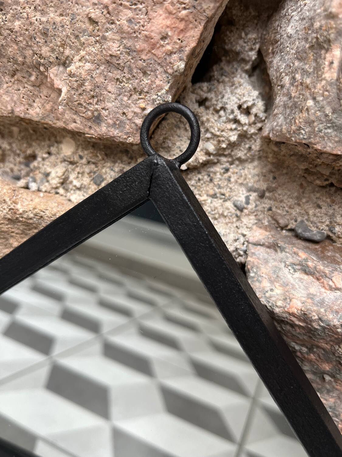 Art Deco wrought iron mirror