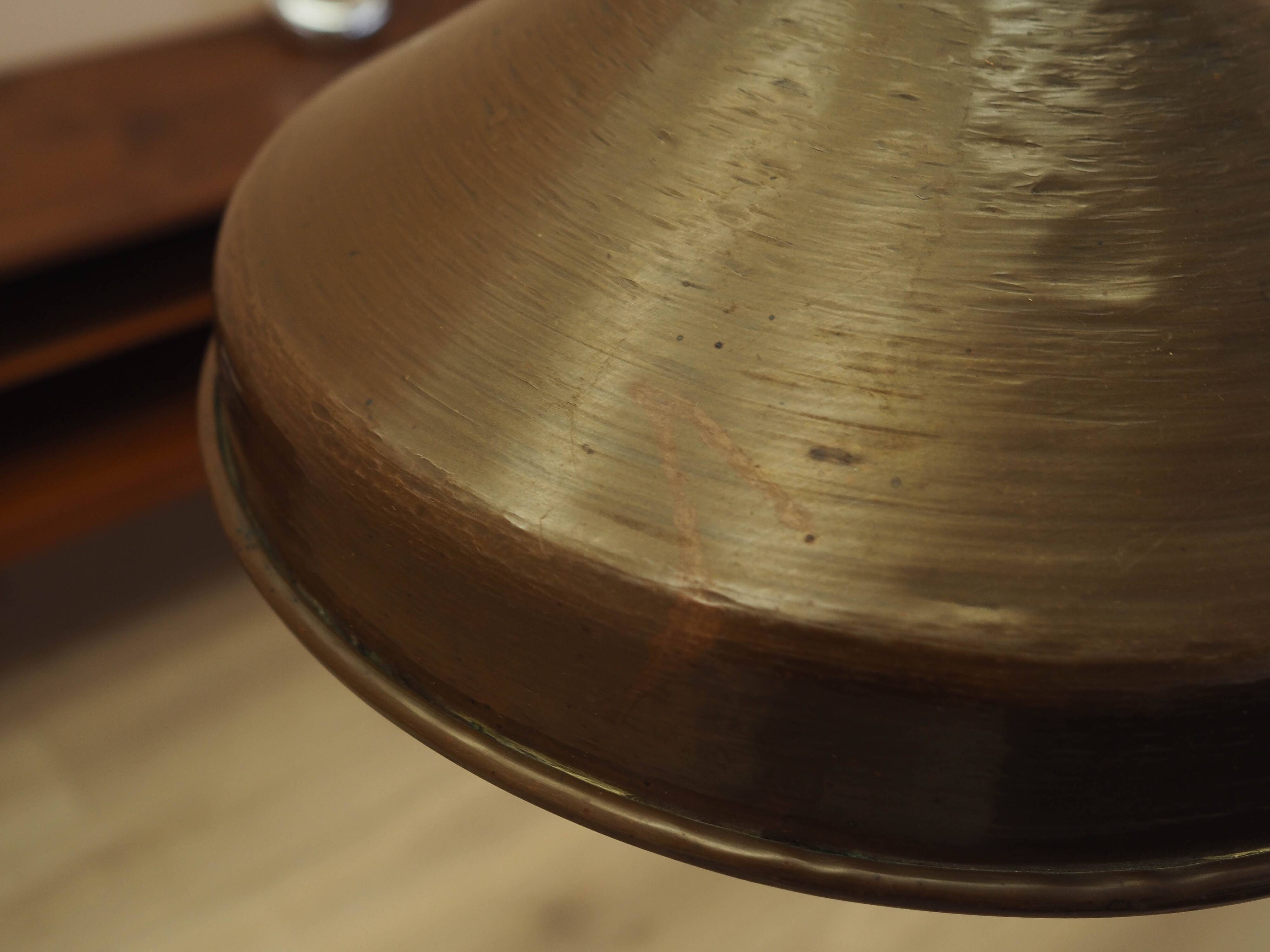 Brass pendant lamp from Denmark, industrial style, 1960s