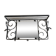 Wall coat holder and forged iron mirror