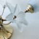 Ceiling lamp art deco flowers three fires