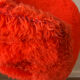 Pair of vintage red shaggy armchairs from the 1960s.