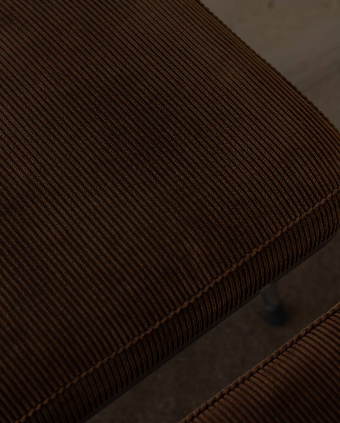 Vintage Chrome Folding Chairs (Pair) | Brown Corduroy Upholstery