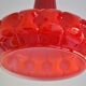 Suspension Putzler en opaline rouge vintage 1970s