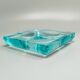 1970s mid-century aquamarine ashtray by Fontana Arte. Made in Italy