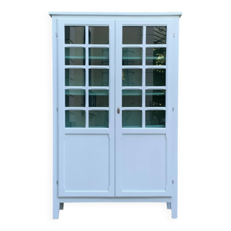 Armoire parisienne vitrée vintage 1960