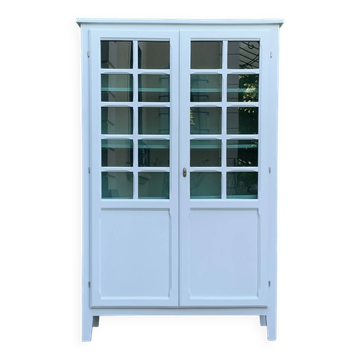Armoire parisienne vitrée vintage 1960