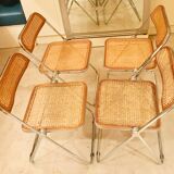 4 chair set Plia by Giancarlo Piretti for Castelli