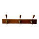 Vintage wooden wall coat rack - triple hook