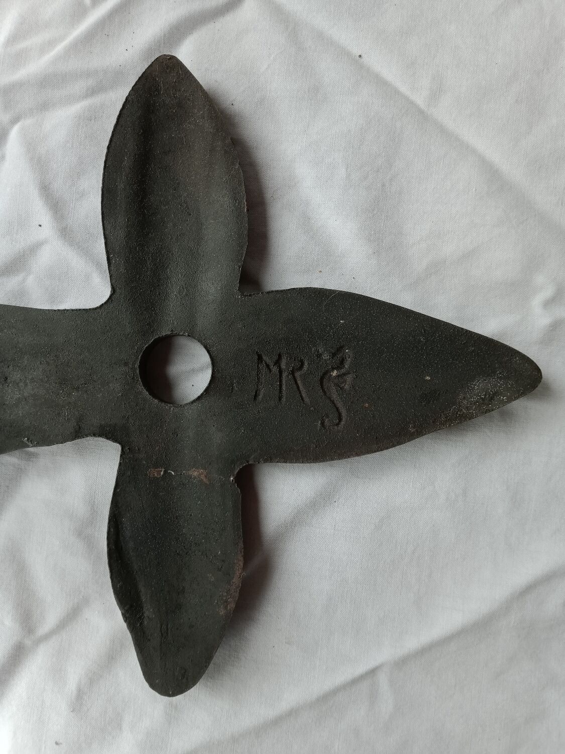 Bronze lily andirons