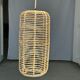 Large lantern-shaped rattan pendant lamp H50 D24