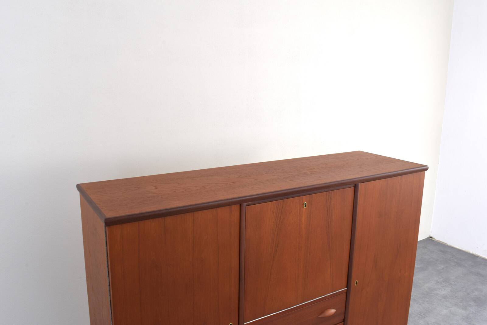 Mid-Century Danish Teak Highboard, 1960s.