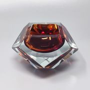 1960s Gorgeous Brown Ashtray or Catchall by Flavio Poli for Seguso. Made in Italy