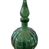 Vintage Empoli Glass Decanter with Stopper, Italy, 1960s