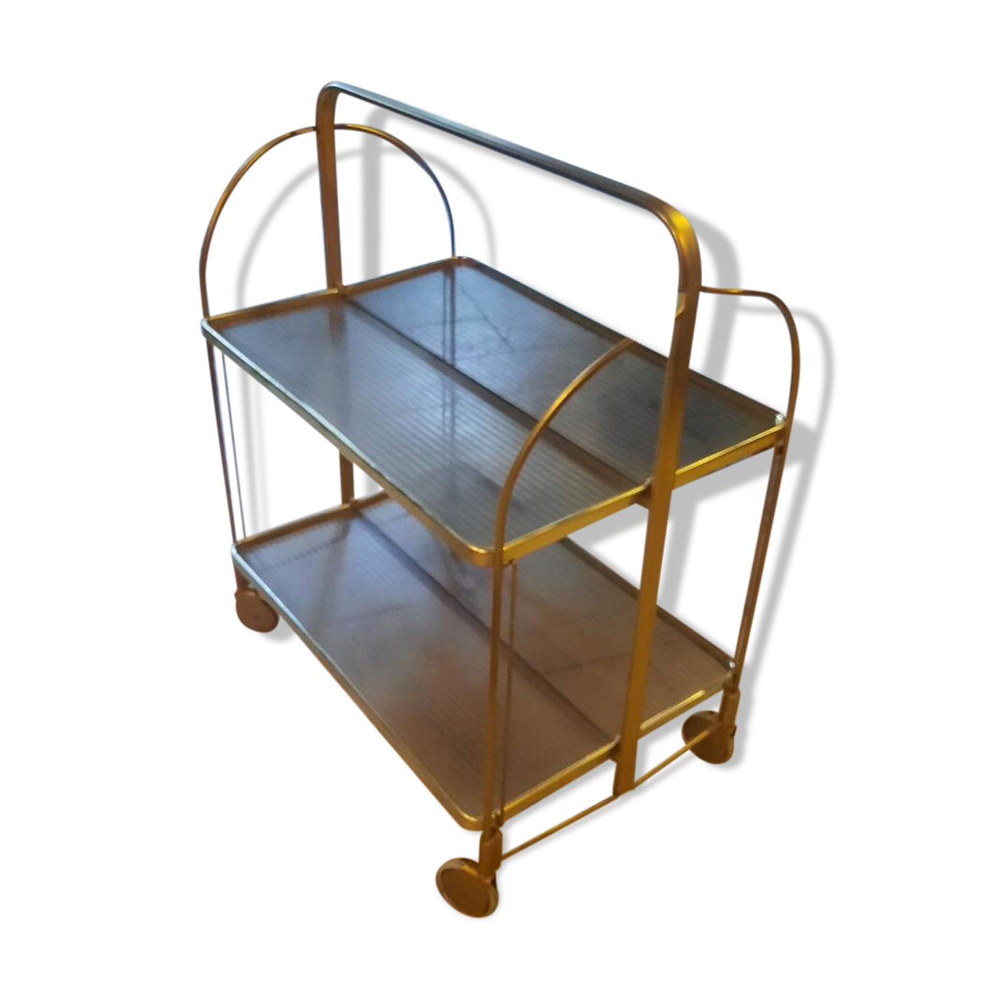 Foldable trolley on wheels