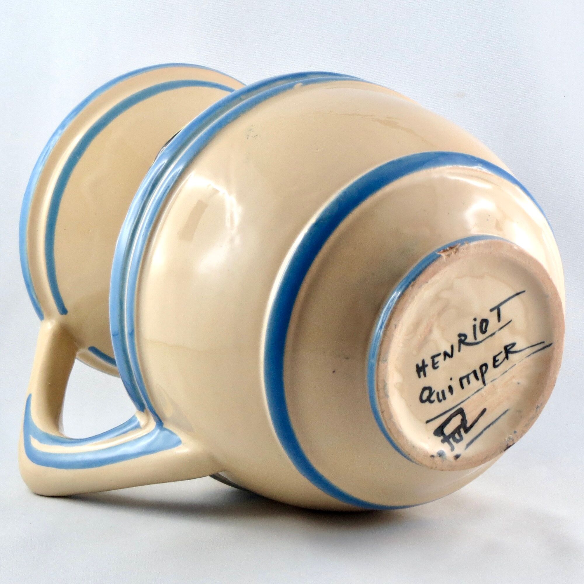 Rare ceramics pichet former pol henriot quimper faïence art deco 1930/sevellec