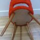 vintage red fur chair