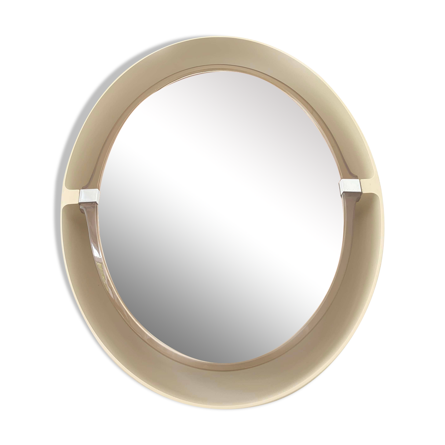 Allibert 1970 illuminated retro oval vintage mirror