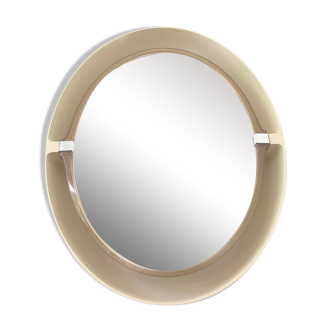 Miroir vintage ovale rétro eclairé Allibert 1970