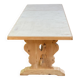 Renovated monastery farmhouse table in pine wood, 180cm, 20th century.