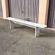 Wooden bench painted white, French craftsmanship.