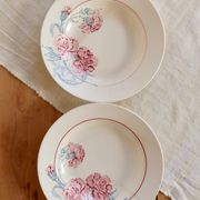 Vintage hollow plate from Saint-Amand, ironstone, Antibes design.