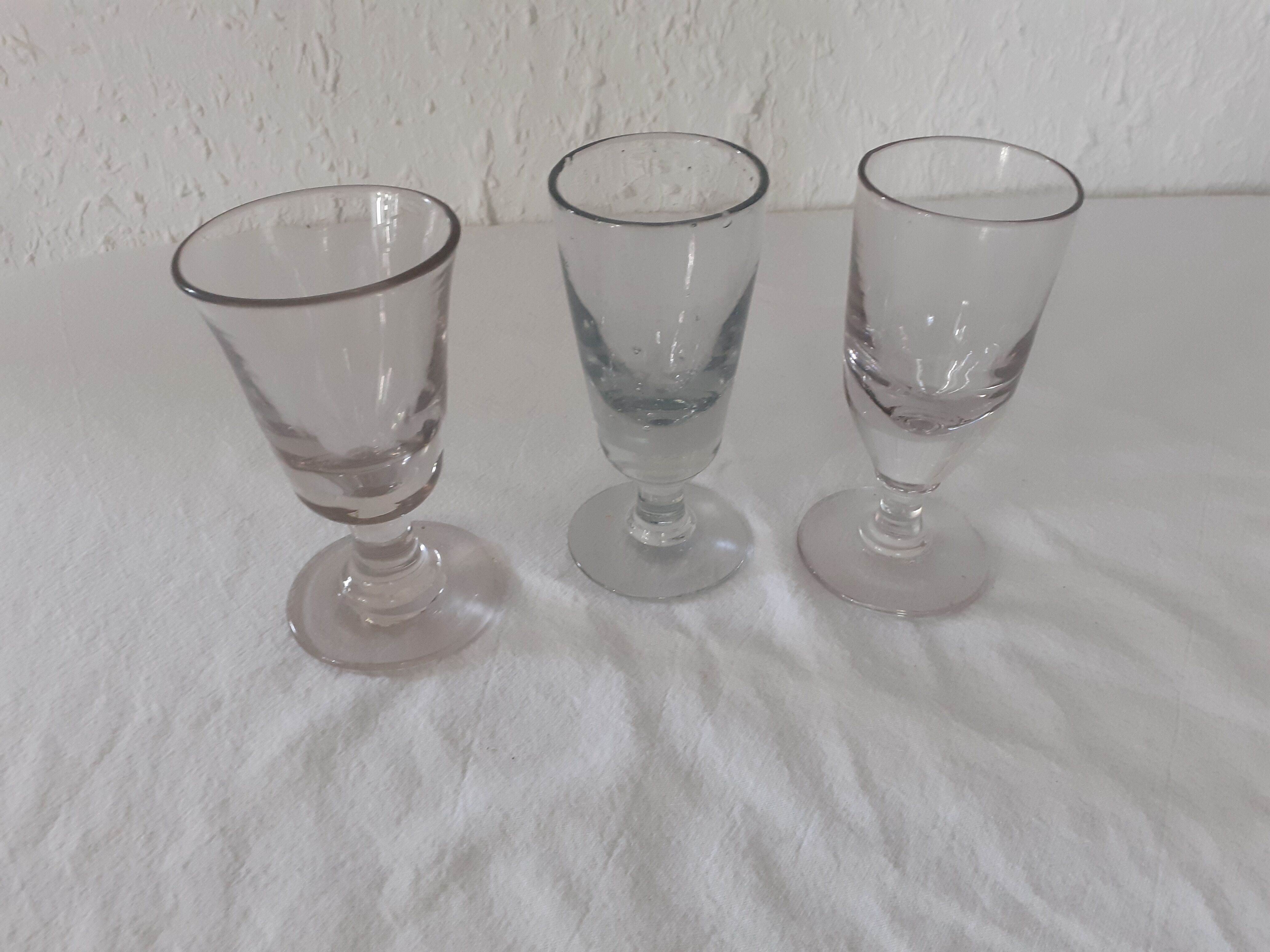 3 antique bubble glasses absinthe bistro