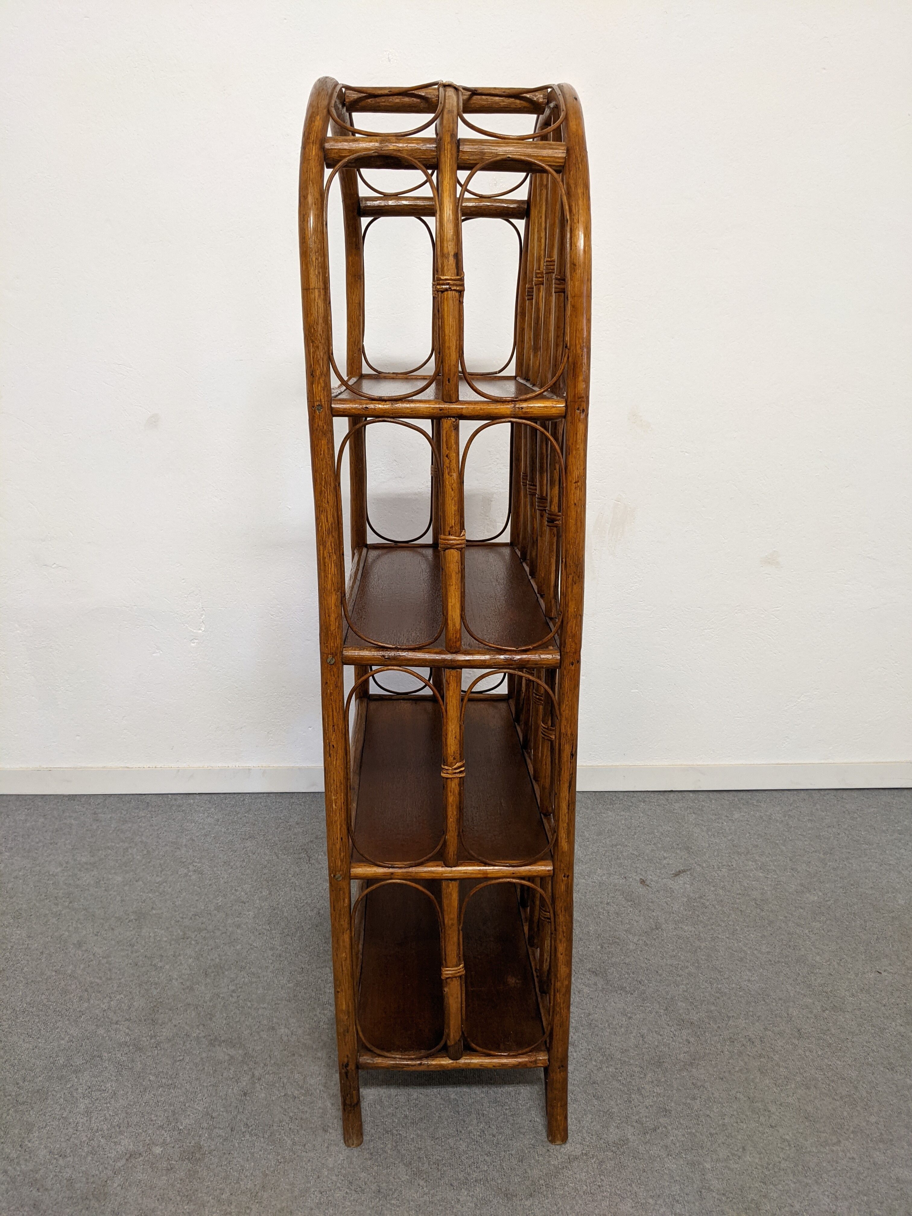 Bamboo and rattan shelves from the 60s/70s