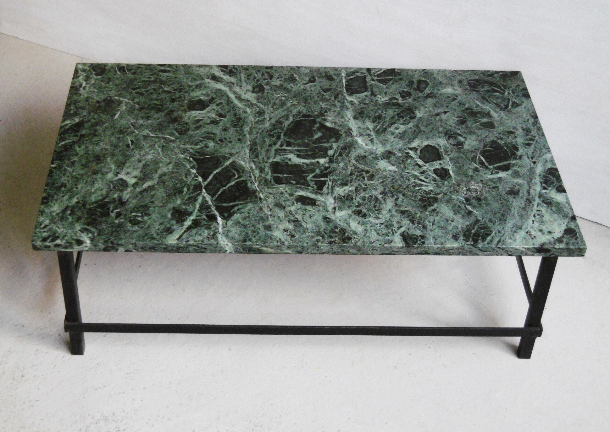 Marble and iron coffee table, 1950s