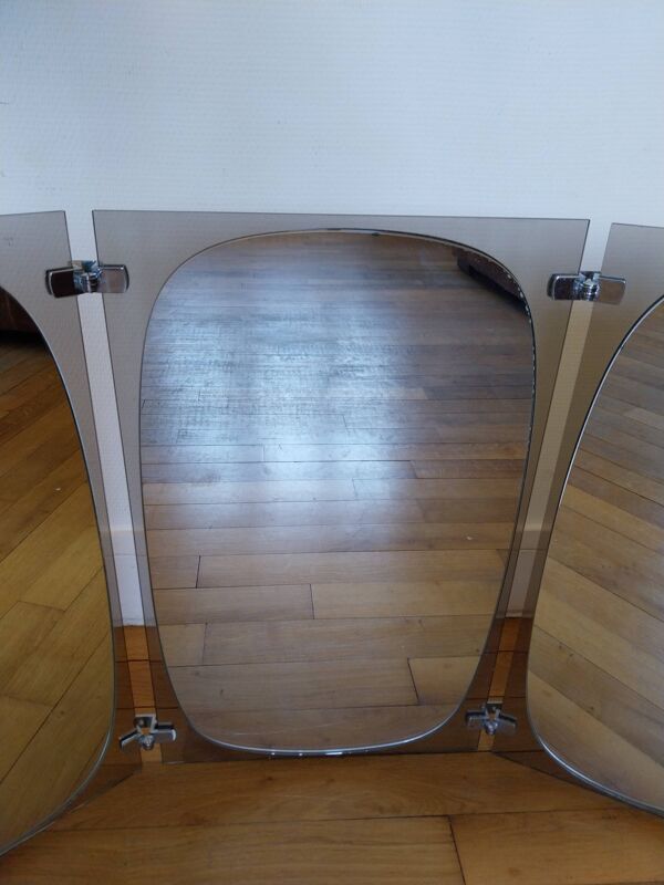 Miroir tryptique Fontana arte vintage
