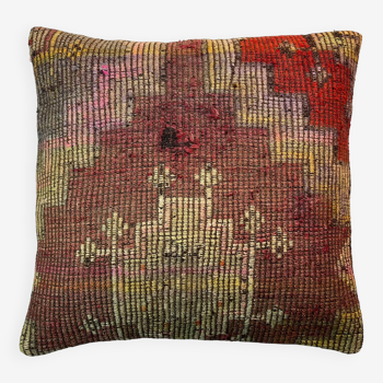 Housse de coussin kilim turc vintage, 55 x 55 cm