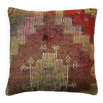 Housse de coussin kilim turc vintage, 55 x 55 cm