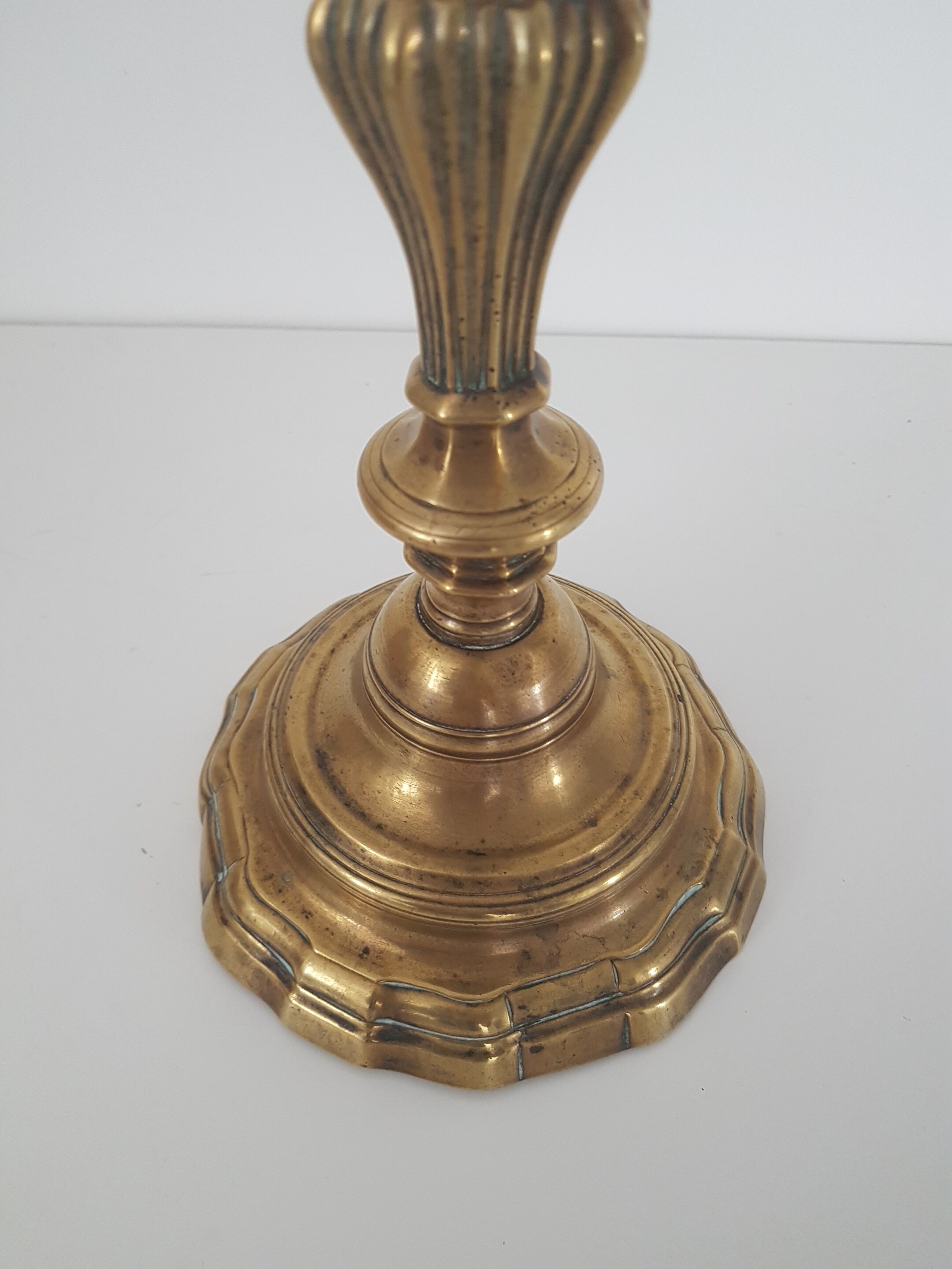 Old brass candlestick
